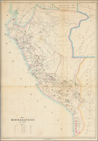 90-Peru & Ecuador Map By Mariano Felipe Paz Soldan