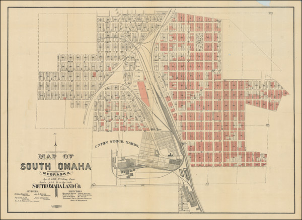 75-Nebraska Map By South Omaha Land Company