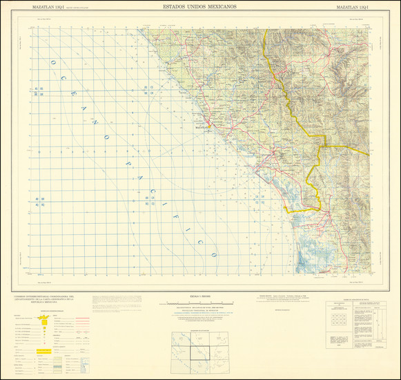 84-Mexico Map By Departamento Cartográfico Militar, Mexico