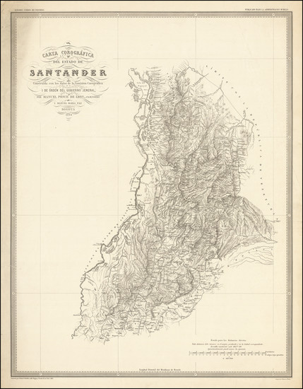 72-Colombia Map By Manuel María Paz