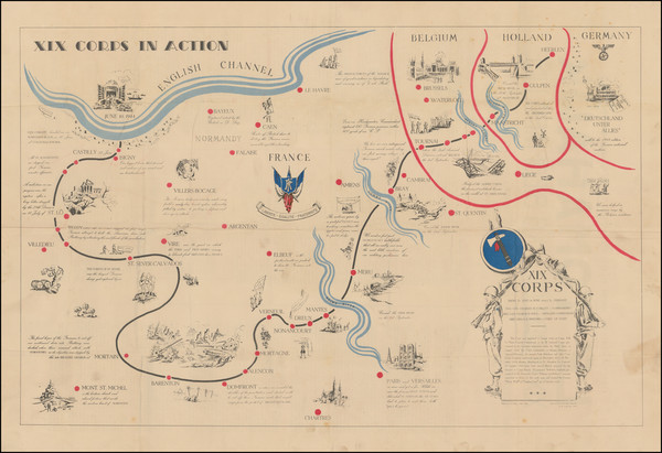 76-Europe, Pictorial Maps, World War II and Germany Map By Henry J. MacMillan