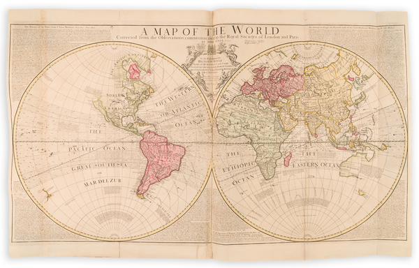 69-World and Atlases Map By John Senex / Mary Senex