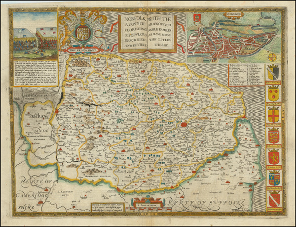 50-British Counties Map By John Speed