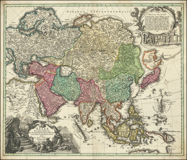 3-Asia Map By Johann Baptist Homann