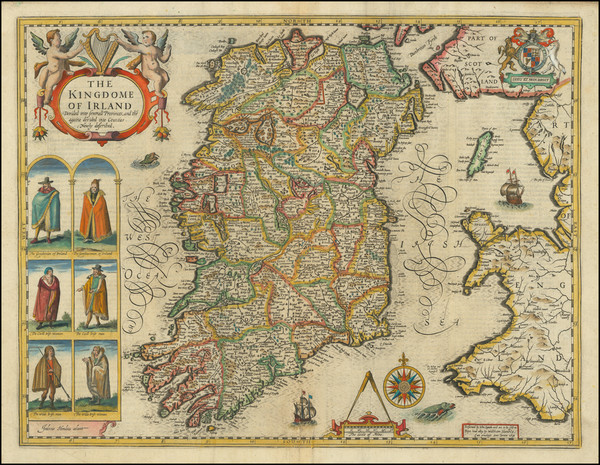 38-Ireland Map By John Speed