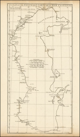 28-Central Asia & Caucasus and Russia in Asia Map By Jean-Baptiste Bourguignon d'Anville