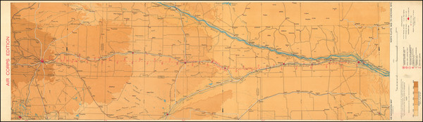 80-Nebraska and Wyoming Map By U.S. Army Air Corps