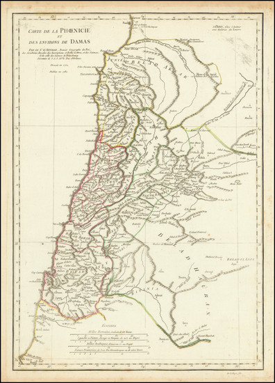 31-Middle East and Holy Land Map By Jean-Baptiste Bourguignon d'Anville