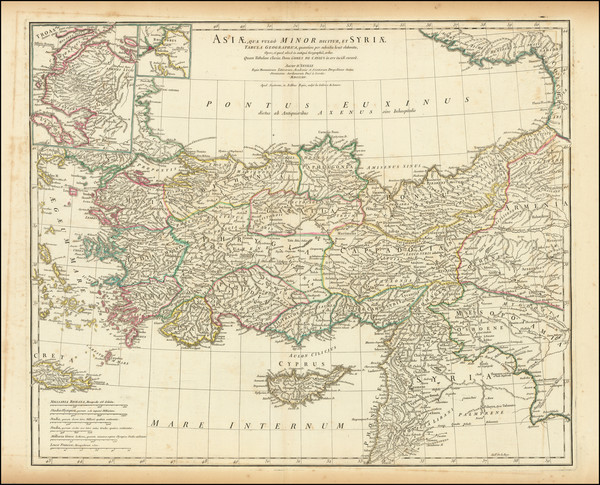 74-Turkey, Turkey & Asia Minor and Balearic Islands Map By Jean-Baptiste Bourguignon d'Anville