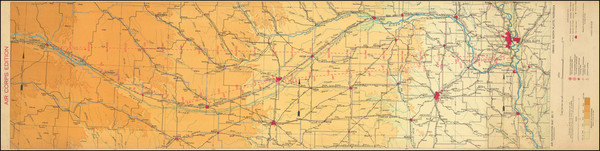 92-Nebraska Map By U.S. Army Air Corps