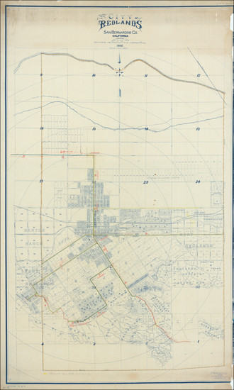 21-Other California Cities Map By Pacific Electric Railway / Redlands Abstract and Title Company