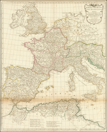 22-Europe and Mediterranean Map By Jean-Baptiste Bourguignon d'Anville