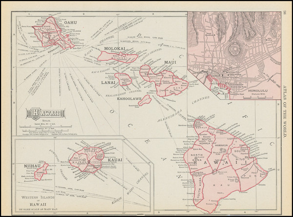 46-Hawaii and Hawaii Map By Rand McNally & Company