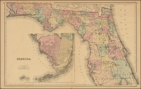 13-Florida Map By O.W. Gray