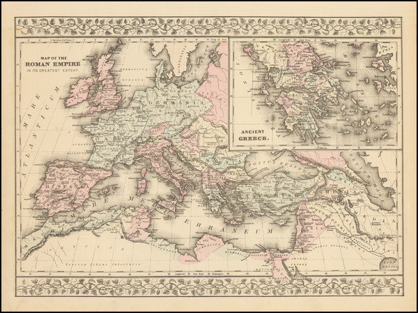 42-Europe Map By Samuel Augustus Mitchell