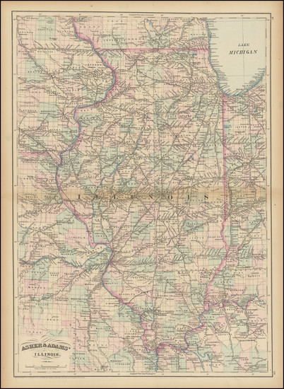 1-Illinois Map By Asher  &  Adams