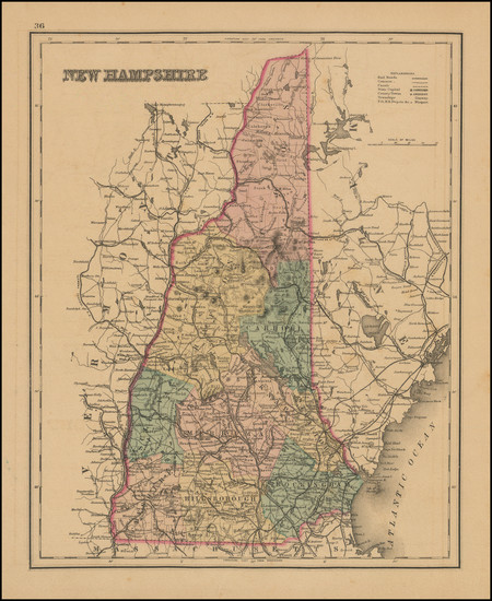 67-New Hampshire Map By O.W. Gray