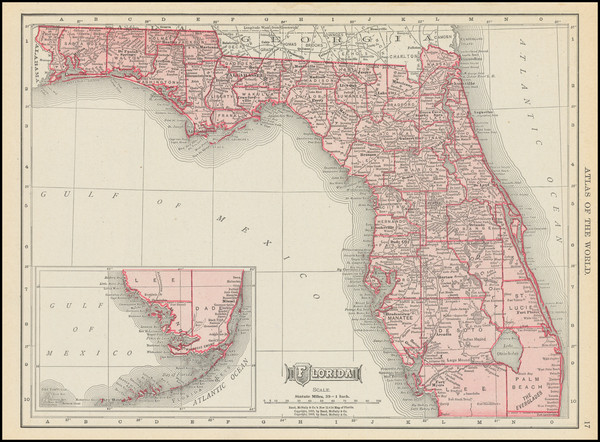 48-Florida Map By Rand McNally & Company