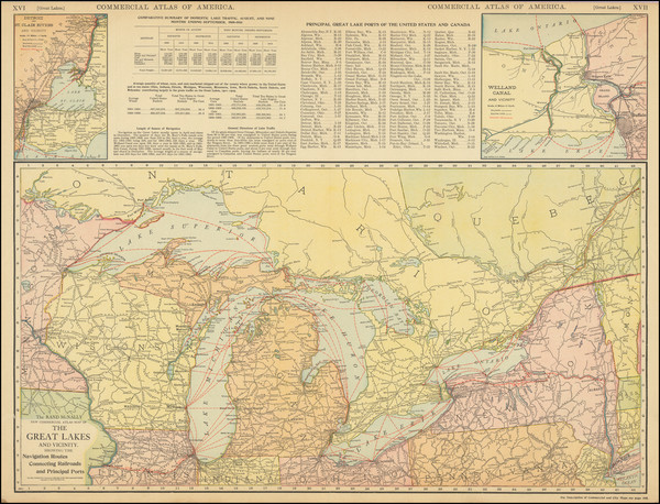 15-Midwest, Illinois, Michigan and Wisconsin Map By Rand McNally & Company