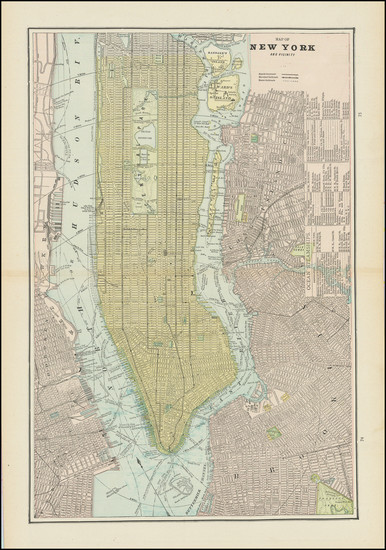 57-New York City Map By George F. Cram