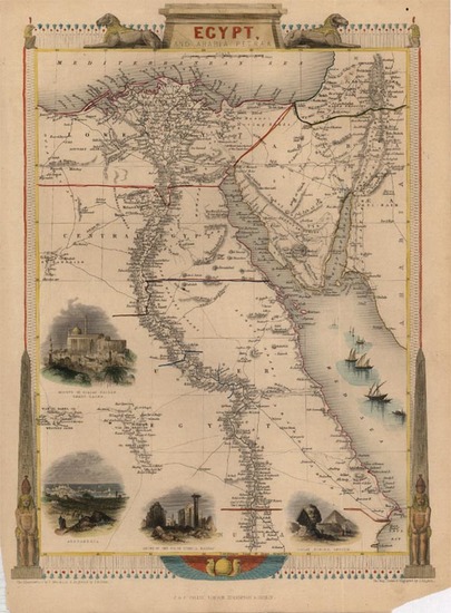 32-Asia, Middle East, Africa and North Africa Map By John Tallis