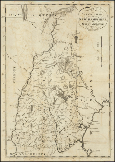 3-New Hampshire Map By Jeremy Belknap / Samuel Hill