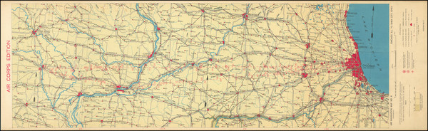 49-Illinois and Iowa Map By U.S. Army Air Corps