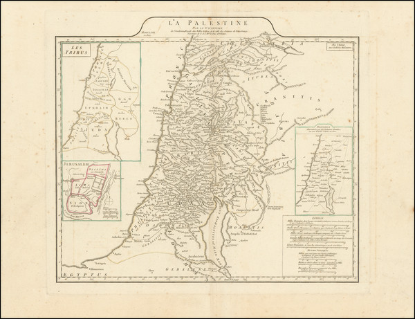 93-Holy Land Map By Jean-Baptiste Bourguignon d'Anville