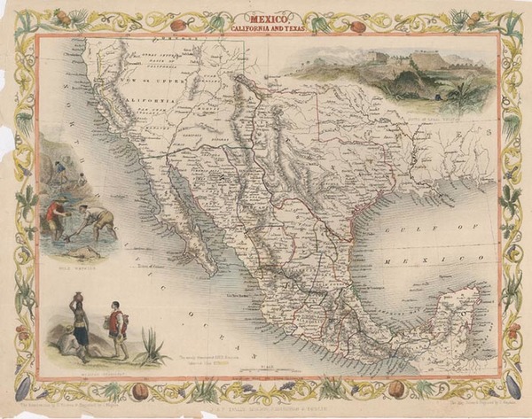 75-Texas, Southwest, Rocky Mountains and California Map By John Tallis