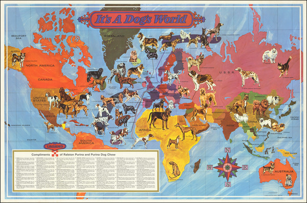 37-World and Pictorial Maps Map By Langeneckert / Ralston Purina Company