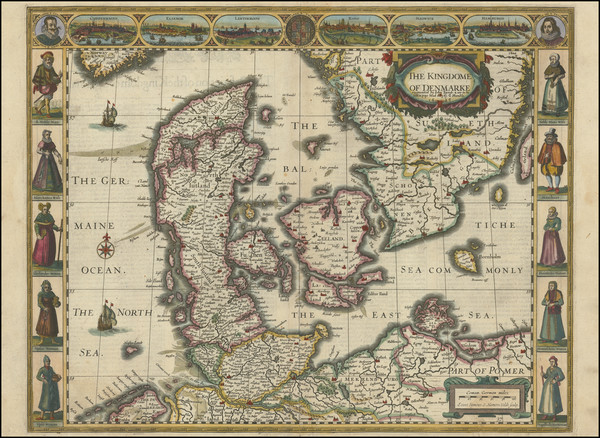 67-Scandinavia and Denmark Map By John Speed