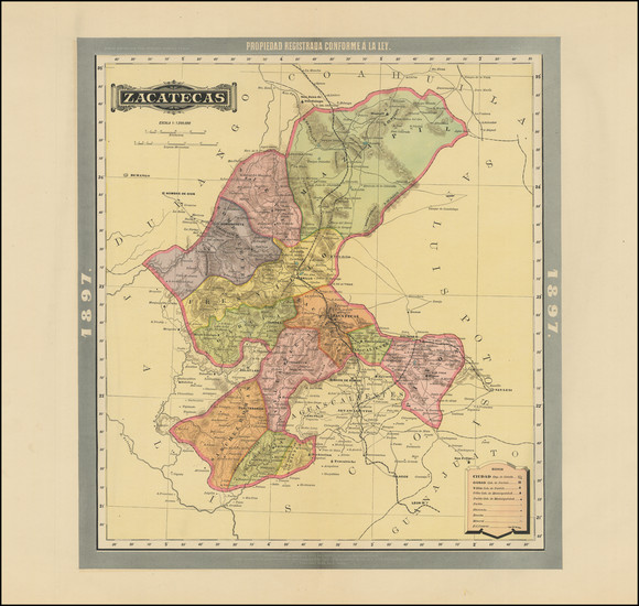 82-Mexico Map By Antonio Garcia y Cubas