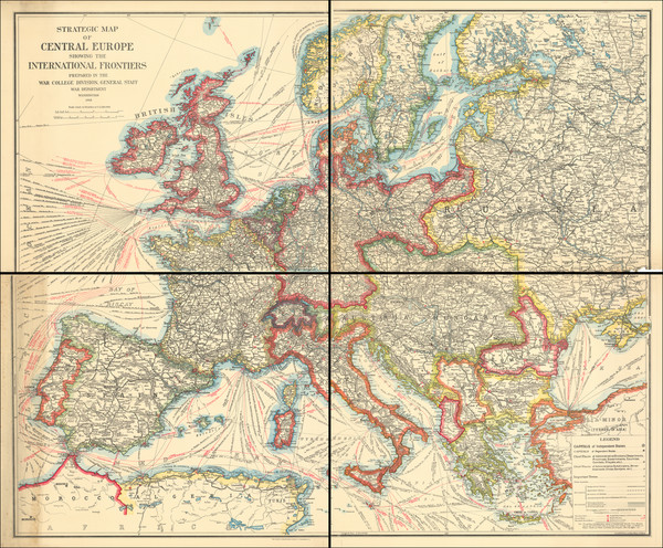 16-Europe and World War I Map By United States War College Division