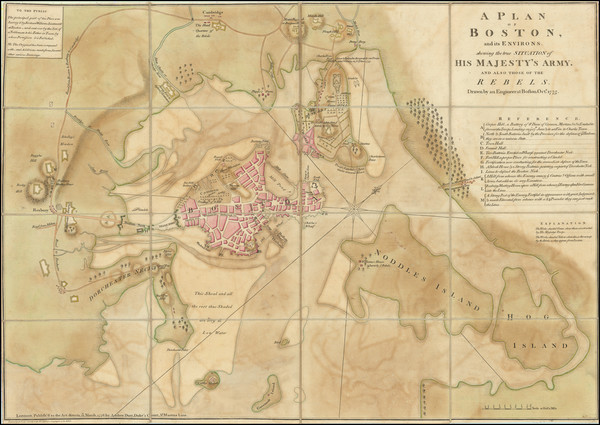 64-Massachusetts, Boston and American Revolution Map By Andrew Dury / Richard Williams