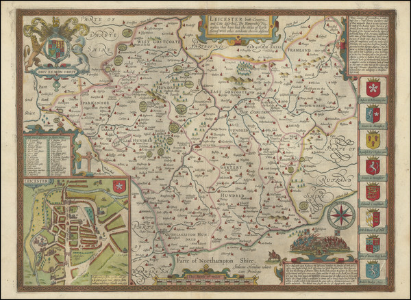 55-British Counties Map By John Speed