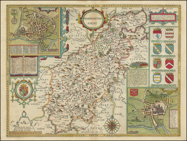 55-British Counties Map By John Speed