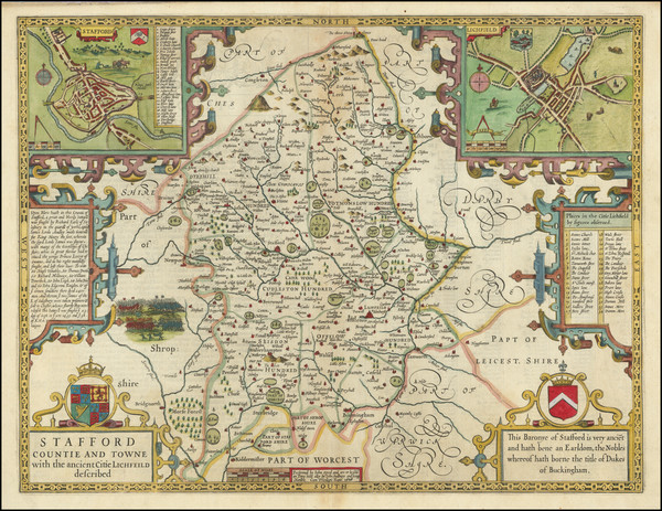 95-British Counties Map By John Speed