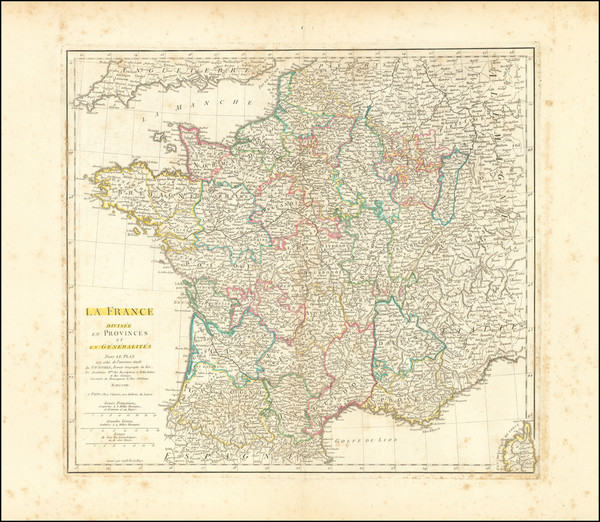 56-France Map By Jean-Baptiste Bourguignon d'Anville