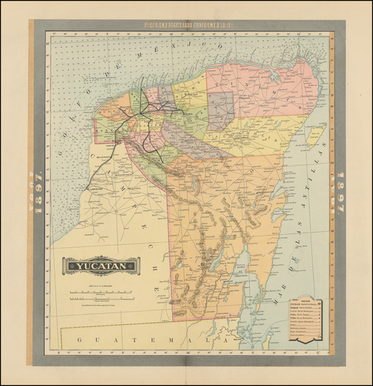 99-Mexico Map By Antonio Garcia y Cubas