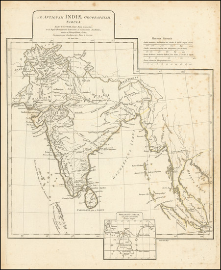 67-India and Thailand, Cambodia, Vietnam Map By Jean-Baptiste Bourguignon d'Anville