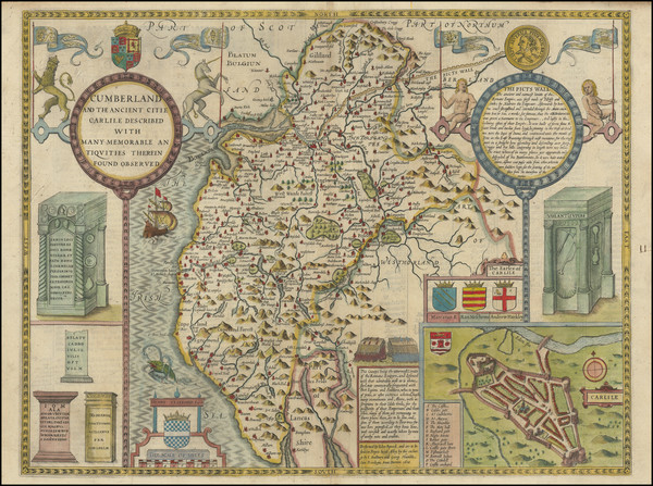 3-British Counties Map By John Speed