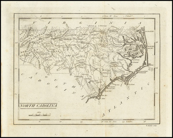 0-Southeast Map By Mathew Carey