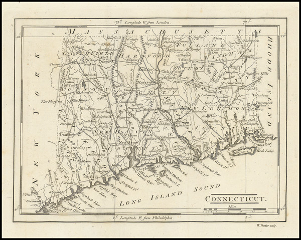 9-Connecticut Map By W. Barker