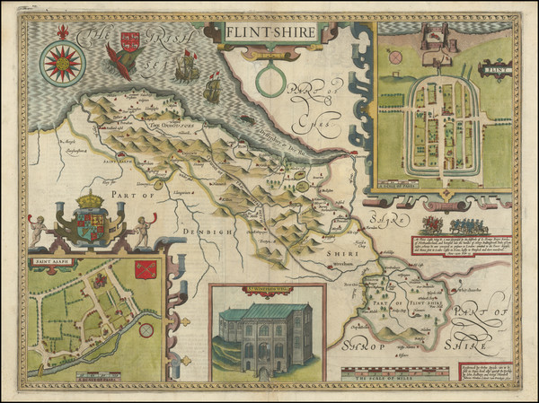 94-Wales Map By John Speed