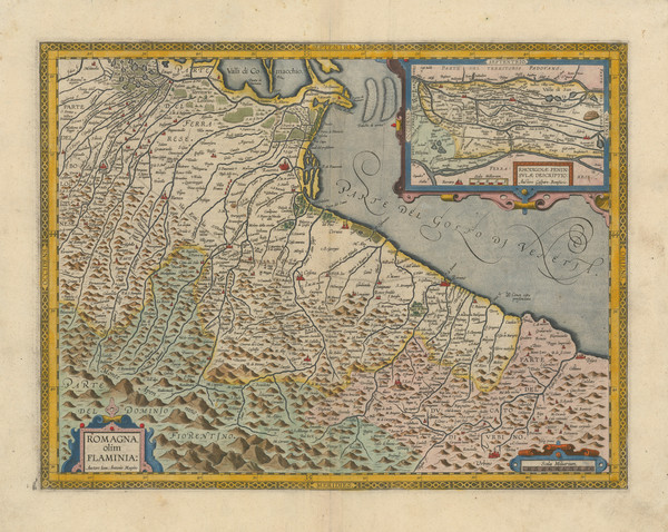 44-Northern Italy Map By Abraham Ortelius / Johannes Baptista Vrients