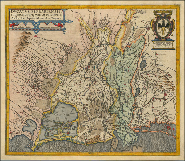 73-Northern Italy Map By Abraham Ortelius / Johannes Baptista Vrients