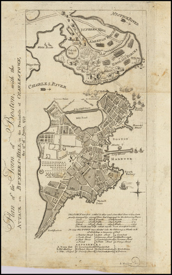 91-New England, Massachusetts, Boston and American Revolution Map By John Norman