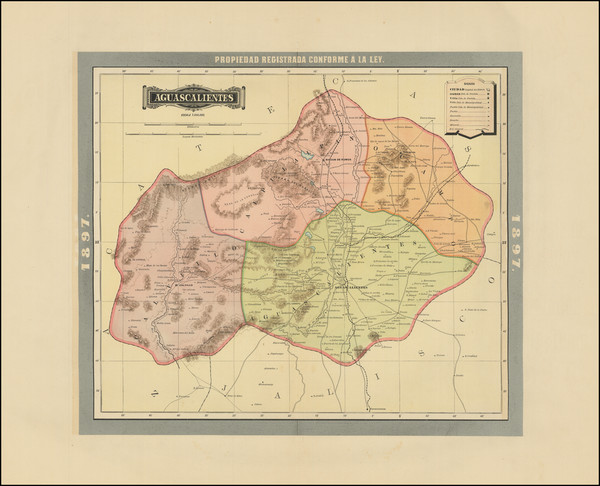 2-Mexico Map By Antonio Garcia y Cubas