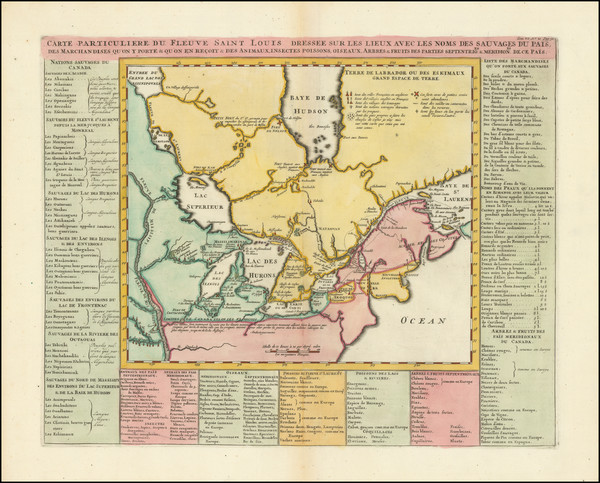 67-Midwest, Michigan, Minnesota, Wisconsin, Plains, Canada and Western Canada Map By Henri Chatela