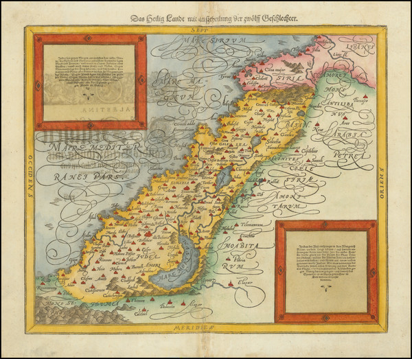 13-Holy Land Map By Sebastian Munster